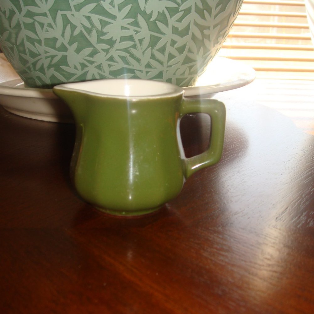 Hall China Green Restaurant Style Tiny Creamer